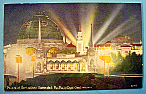 Palace Of Horticulture Illuminated Postcard