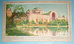 Palace Of Education Postcard-pan Pac International Expo