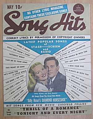 Song Hits Magazine May 1945 Betty Grable & Dick Haymes
