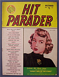 Hit Parader Magazine - Dec 1951 - Terry Moore Cover