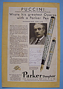 Vintage Ad: 1931 Parker Duofold Pen
