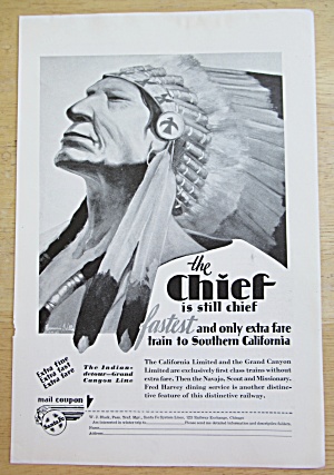 1929 Santa Fe With The Chief