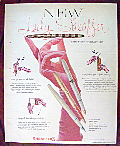 Vintage Ad: 1958 Lady Sheaffer Pens