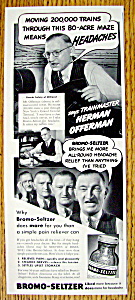Vintage Ad: 1940 Bromo Seltzer W/ Herman Offerman