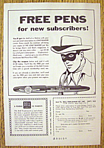 Vintage Ad: 1956 Dell Pens With The Lone Ranger