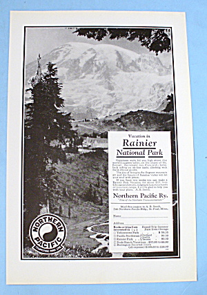 1927 Northern Pacific With Rainier National Park
