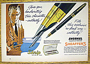 1959 Sheaffer Fountain Pens With Snorkel