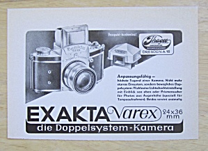 1952 Exakta Varex Camera With The Camera