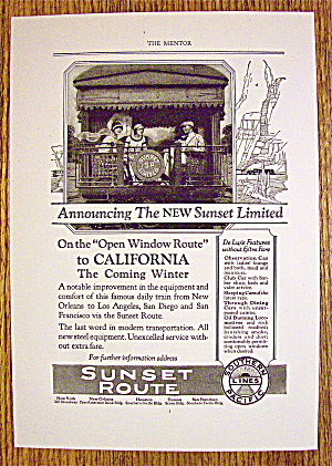 1924 Southern Pacific Lines With Sunset Route
