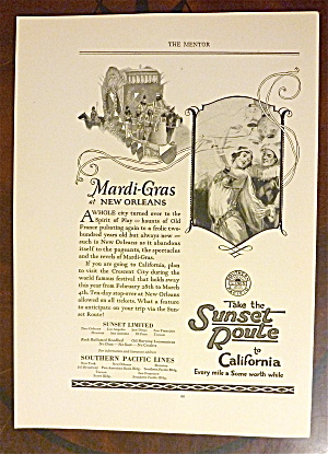 1924 Southern Pacific Lines With Mardi Gras