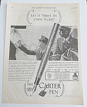1928 Carter Pen With Boy Handing A Telegram