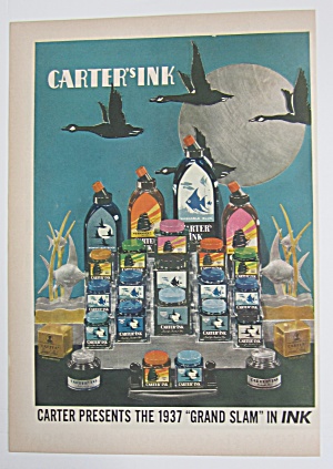 1937 Carter's Ink With Variety Of Carter's Ink