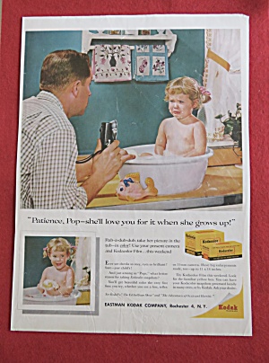 1958 Kodak Kodacolor With Little Girl Crying In Tub