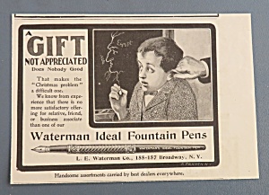 1900 Waterman Ideal Fountain Pens With Little Boy