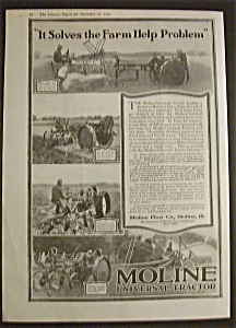 Vintage Ad: 1918 Moline Universal Tractor/elgin Watches