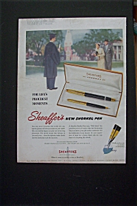 1955 Sheaffer's Snorkel Pen With Boy Graduating