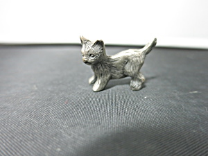 Vintage Pewter Cat Figurine Marked 219