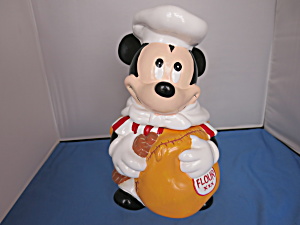 Mickey Mouse With Flour Sak Cookie Jar Disney Hoan