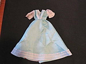 Vintage Barbie Doll Dress With White Lace Trim No Tag Handmade