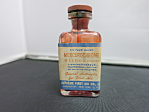 Vintage Mercurochrome Bottle Supreme First Aid Co. 1960s