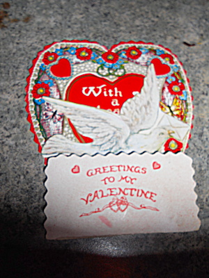 Valentine Card W/ Dove And Pop Up