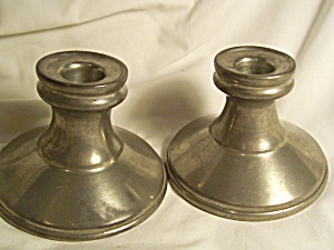Genuine Pewter Candle Stick Holders Carriage