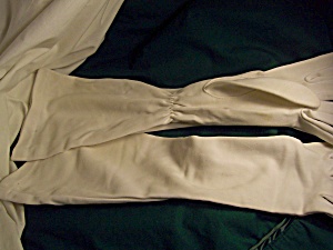 Vintage Gloves White Long Nylon Usa