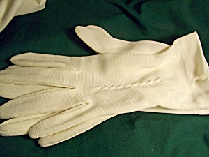 Vintage Gloves Short White