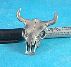 Bull Horns Pewter Image Miniature