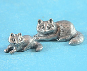 Cats Pewter Image Miniature