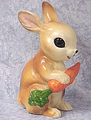 Rabbit With Carrot Figurine