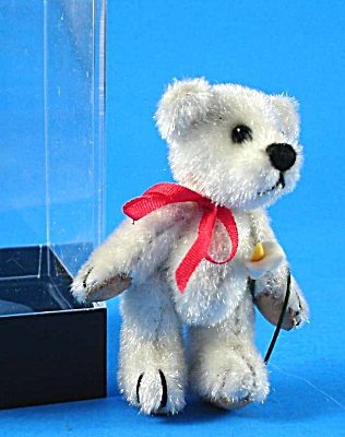 Dollhouse Miniature White Teddy Bear