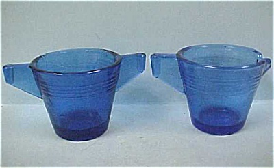 Cobalt Blue Children's Glass Cream & Sugar Set