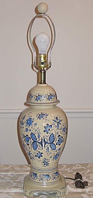 Blue Danube Onion Floral Electric Table Lamp Light