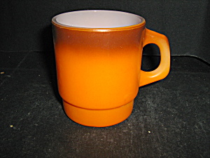 Fire King Orange/brown Coffee Mug