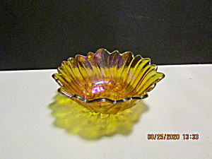 Indiana Glass Light Amber Lily Pons Sunflower Bowl