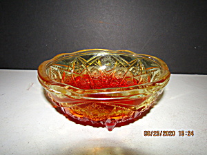 Vintage Glass Fenton Amberina Bowl