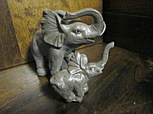 Elephant Figurines Mother And Baby Set