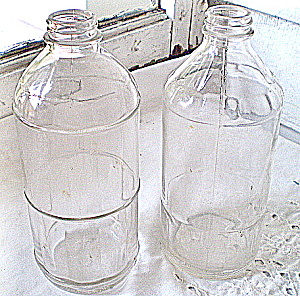 Karo Syrup Clear Glass Bottles Vintage
