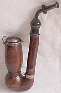 1800's German Boxwood Pipe Sherlock Holms Shape