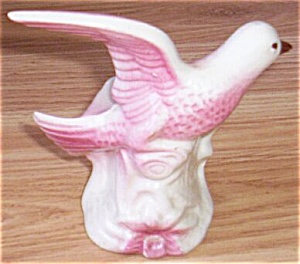 Morton Pottery Figural Planter Dove On A Stump