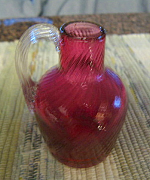 Vintage Cranberry Glass Jug