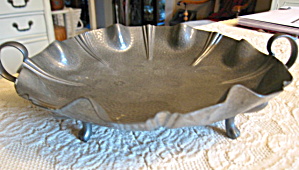 Hammered Antique Pewter Compote Bowl