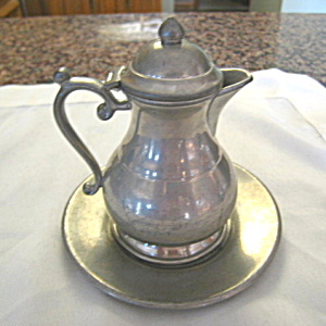 Trinac Vintage Pewter Syrup Pitcher