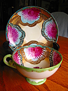 Enameled Hand Painted Teacup