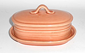 Metlox Pottery Poppy Trail Colorstax Peach Butter Dish