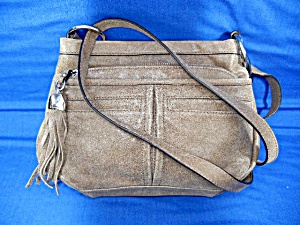 Makowsky Tan Leather Crossbody Bag