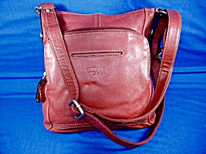 Cross Body Bag Fossil Red Leather