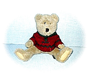 1985-94 Red And Green Sweater Clad Teddy Bear