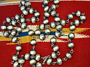 Navajo Pearls Sterling Silver 58 Inches 196 Grams